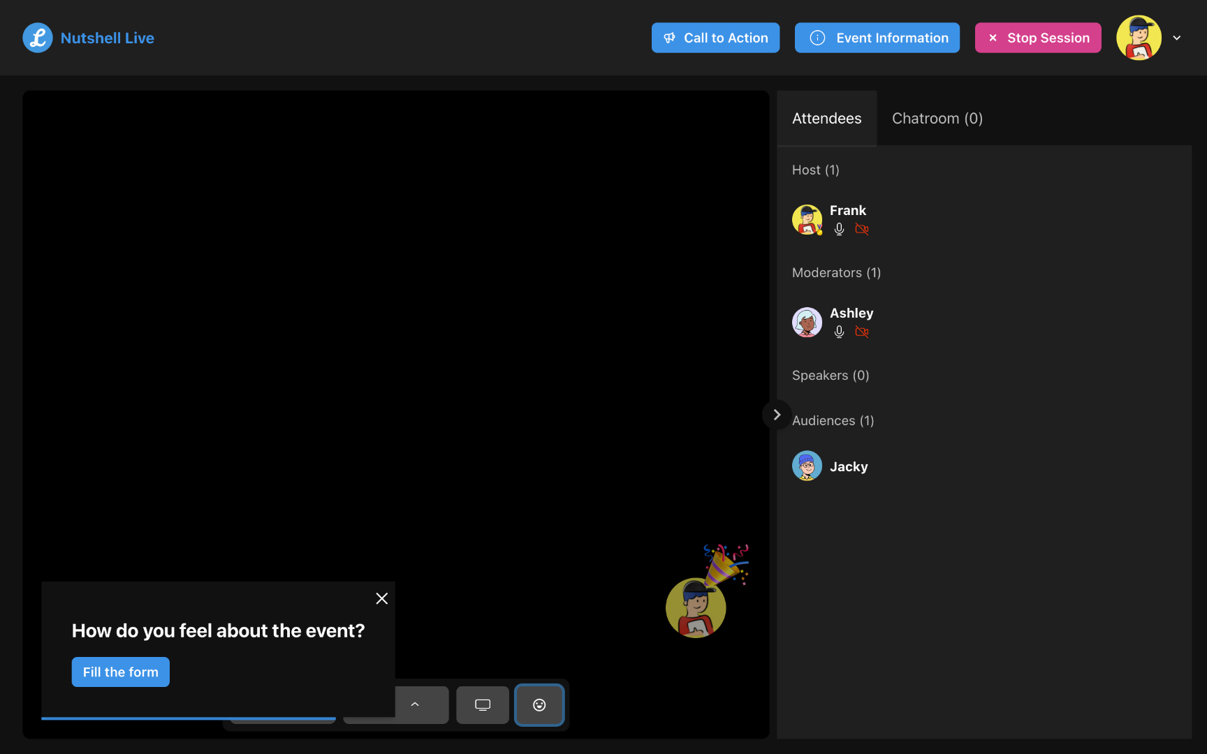 Screenshot of Nutshell Live Meeting